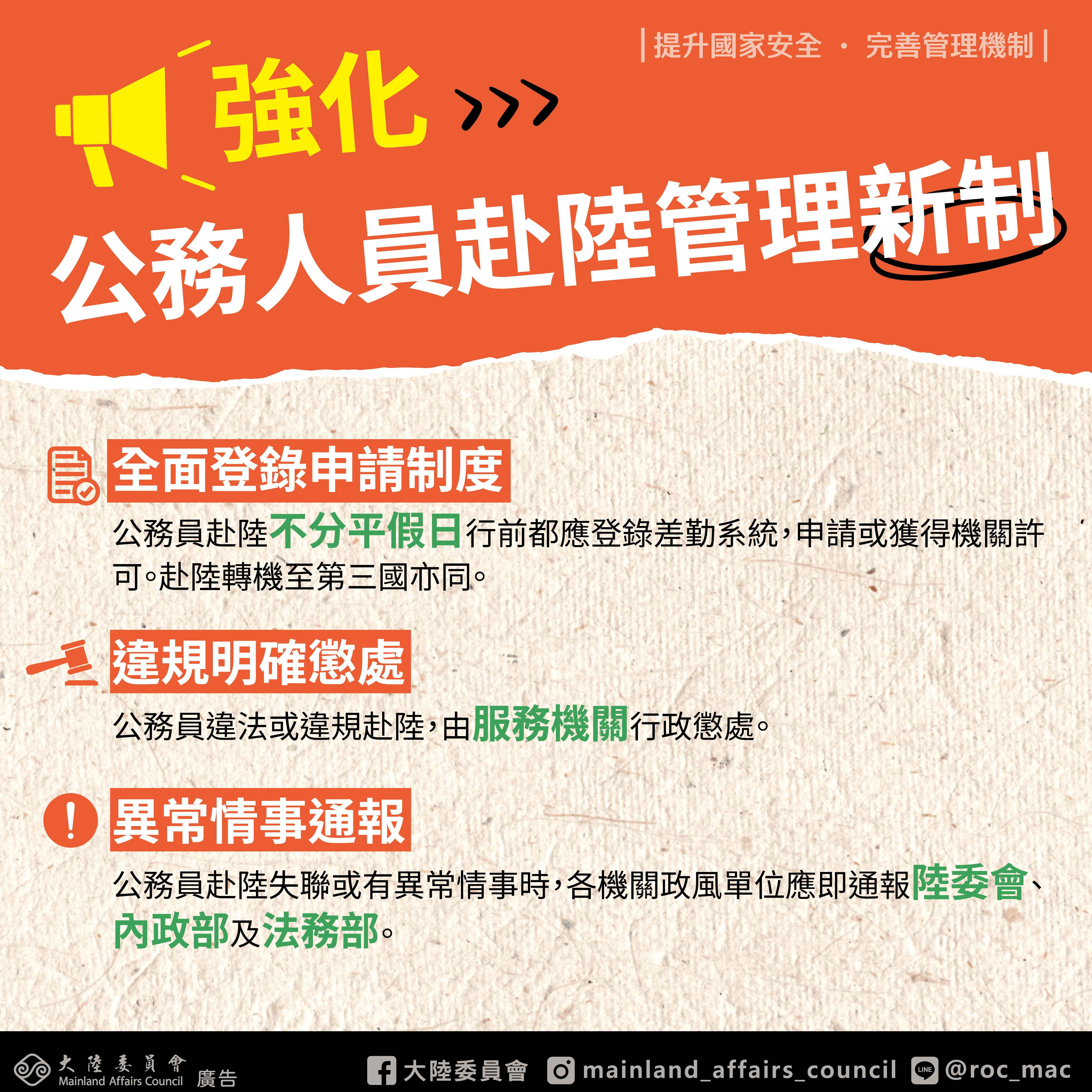1141022強化公務員赴陸港澳管理機制-圖卡1