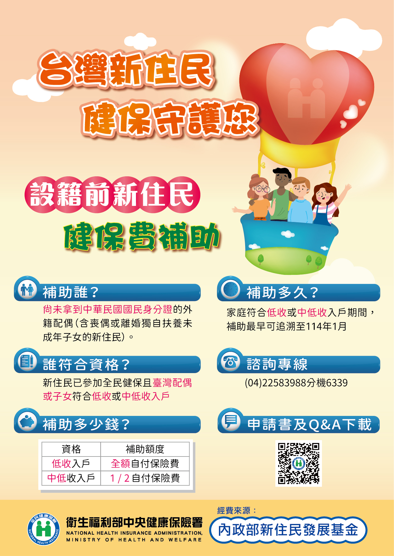 新住民補助健保費
