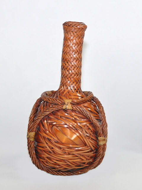 竹編天瓶球形花器
