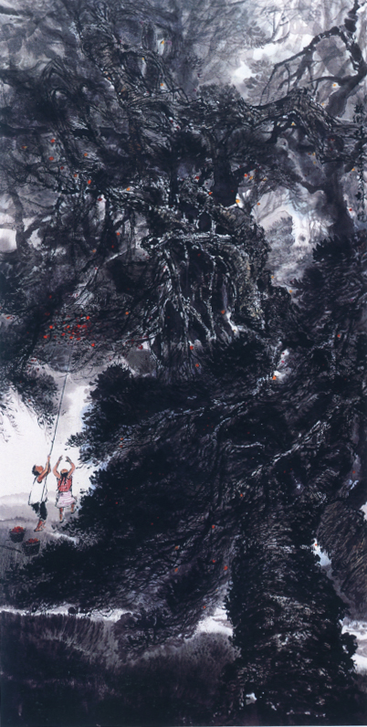 第三屆玉山美術獎暨陶藝獎-水墨類佳作林清鏡(故鄉情)