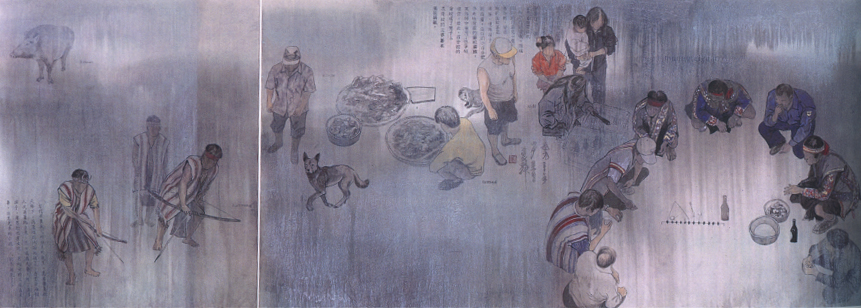 第三屆玉山美術獎暨陶藝獎-水墨類首獎蕭巨昇(山靈．Bunun)