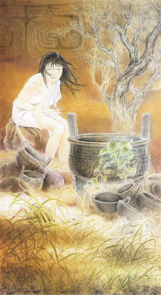 第七屆南投縣玉山美術獎水墨類首獎徐偉軒作品「不斷的幽思」
