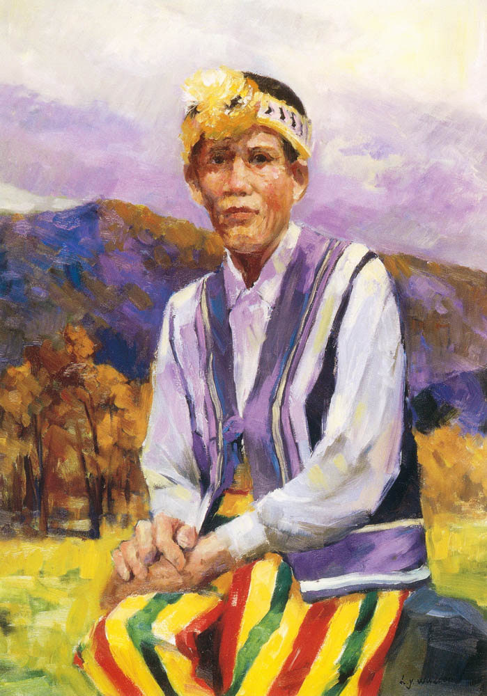 第二屆南投縣美術獎暨陶藝獎（油畫類入選-吳麗玉- 大地之子）