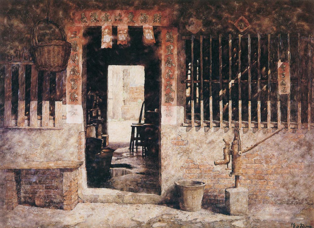第二屆水彩類佳作陳文福(陽光灶下)