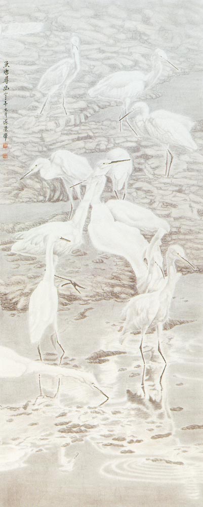 第二屆南投縣美術獎暨陶藝獎（水墨類入選-陳榮輝-魚塘尋幽）