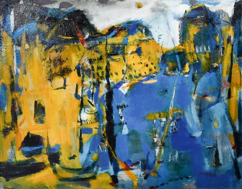 03許凱玲《優選》‧  異國小鎮-1　116.5×91cm