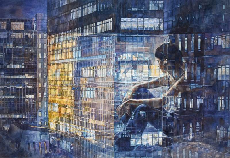 04游雯珍《佳作》‧  夜思-1　78×110cm