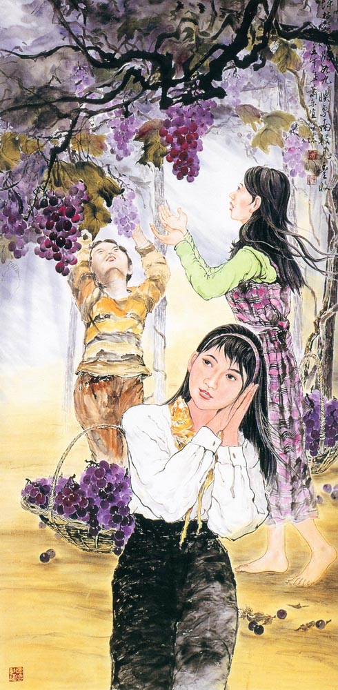 第三屆玉山美術獎暨陶藝獎-水墨類入選蕭東宜( 坪林碩果 )