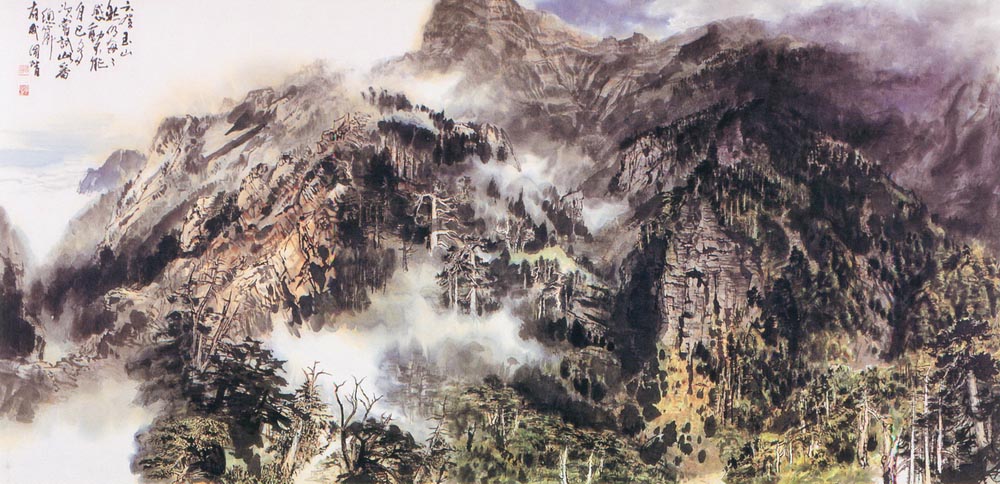 第三屆玉山美術獎暨陶藝獎-水墨類入選黃國晉 ( 玉山行)
