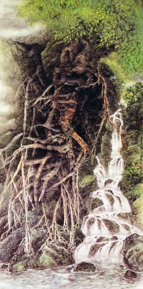 第三屆玉山美術獎暨陶藝獎-水墨類入選陳能梨(根)