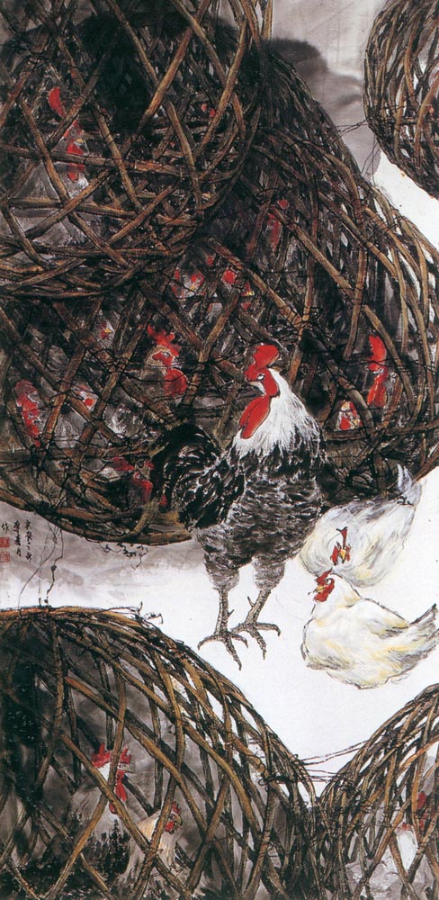 第三屆玉山美術獎暨陶藝獎-水墨類入選李素月(掙脫)
