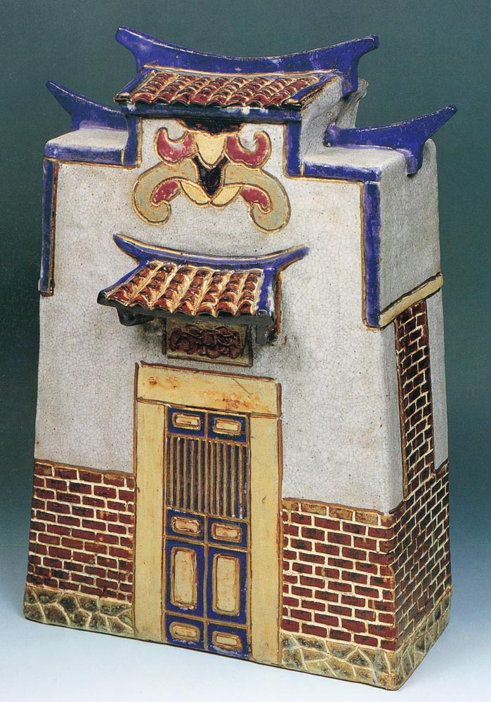 第三屆玉山美術獎暨陶藝獎-陶藝類入選作品(蔣張淑芬-古厝系列-大宅門)