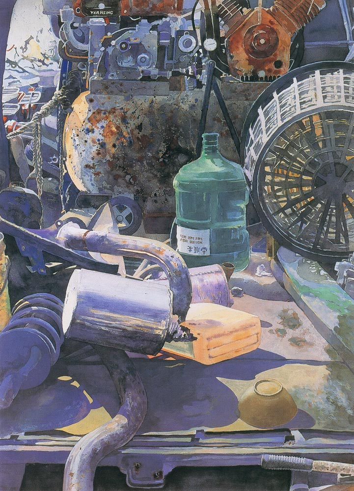 第四屆玉山美術獎-水彩類首獎作品(唐興貴-工作一隅)