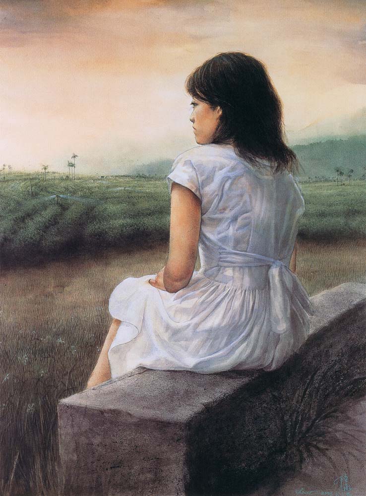 第四屆玉山美術獎作品-水彩類入選陸承石 (茶思)