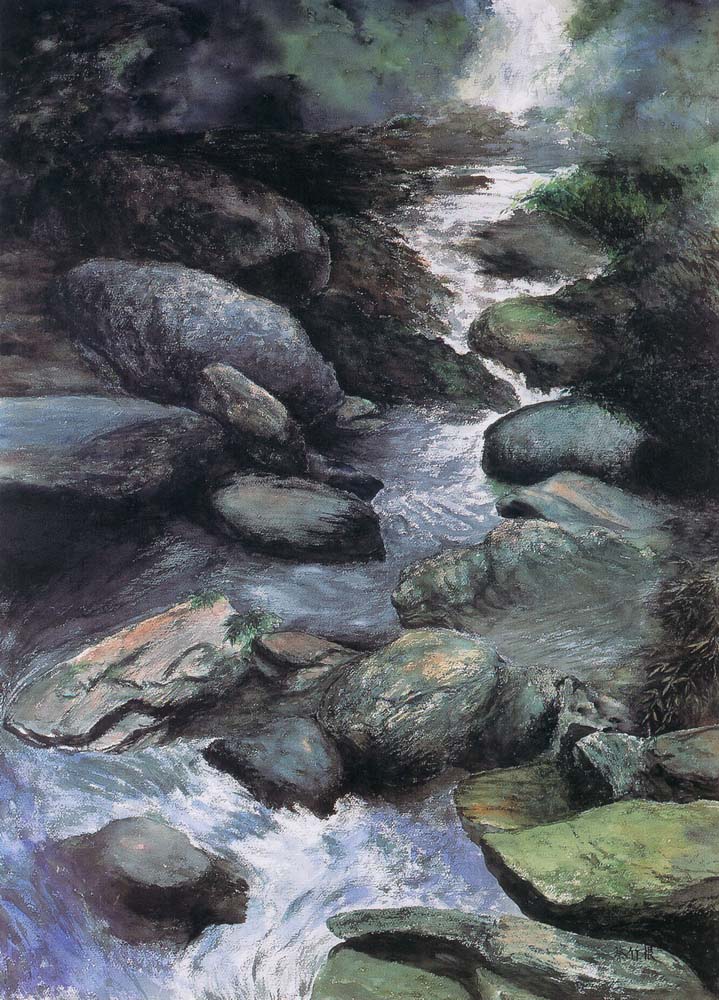 第四屆玉山美術獎作品-水彩類入選蔡竹根 (別有洞天)