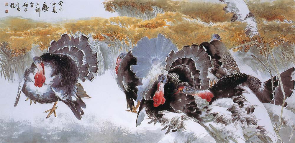 第四屆玉山美術獎作品-水墨類優選廖述麟 (秋收)