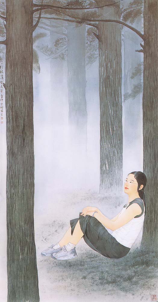 第四屆玉山美術獎作品-水墨類入選羅宇均 (戀戀衫林溪)