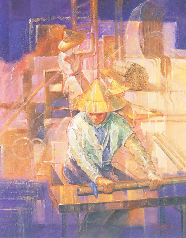 第四屆玉山美術獎作品-油畫類入選蘇世文 (創作藝術的雙手)