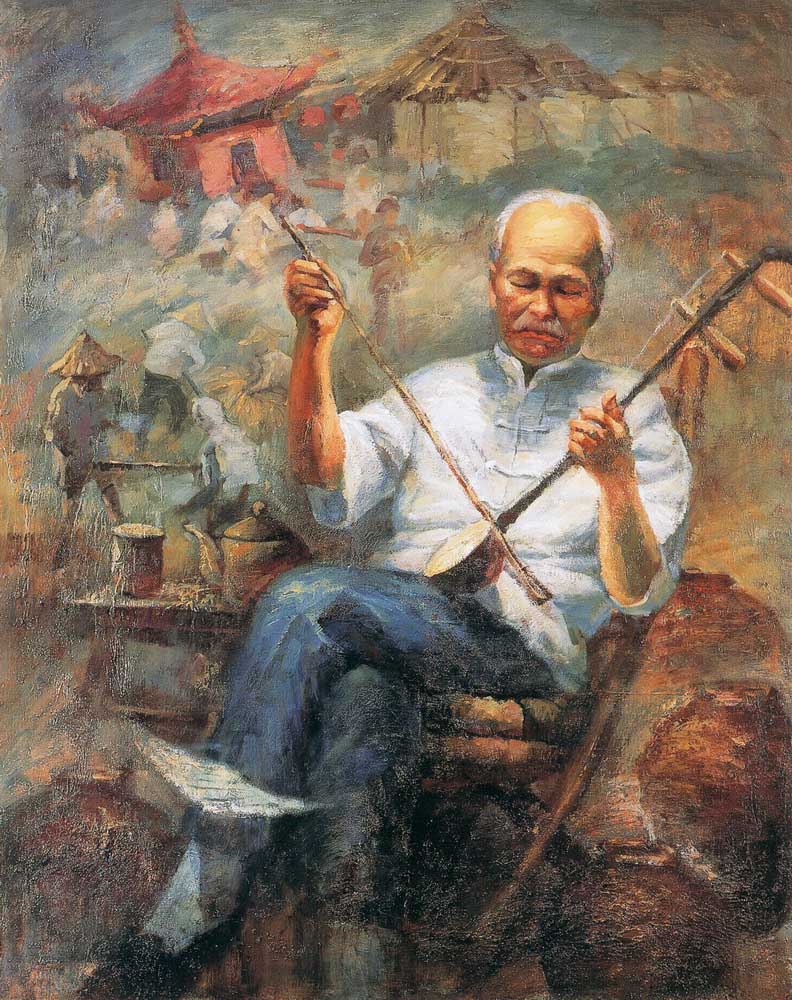 第四屆玉山美術獎作品-油畫類入選王俊棠 (思想起)