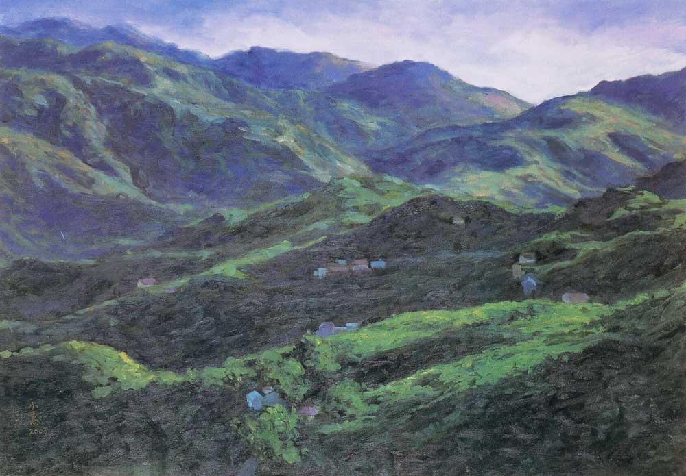第四屆玉山美術獎作品-油畫類入選簡小惠（山巒 )