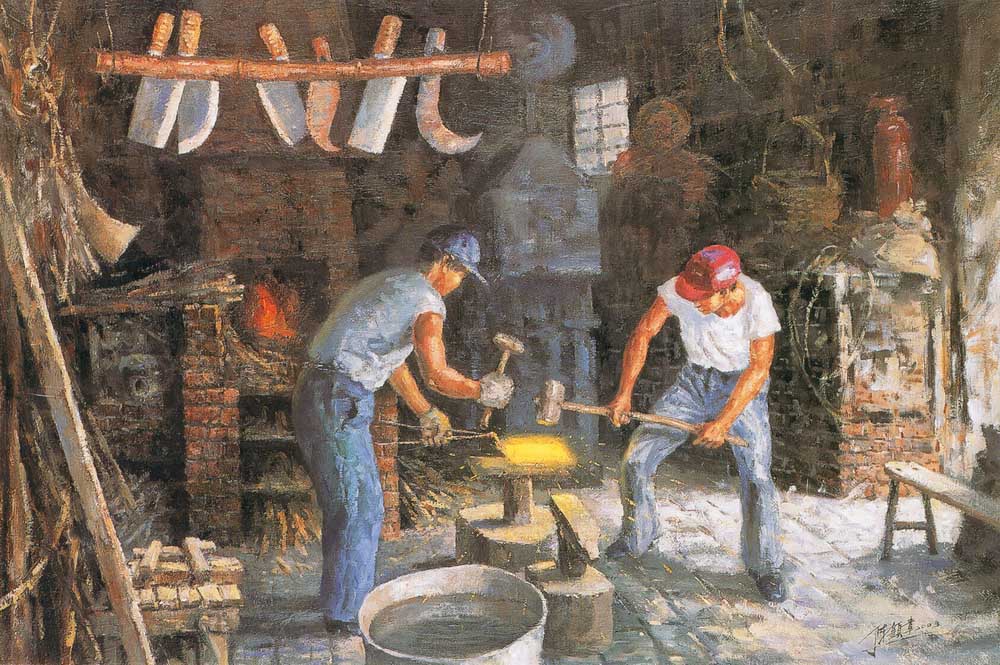 第四屆玉山美術獎作品-油畫類入選陳顯章（古風 )