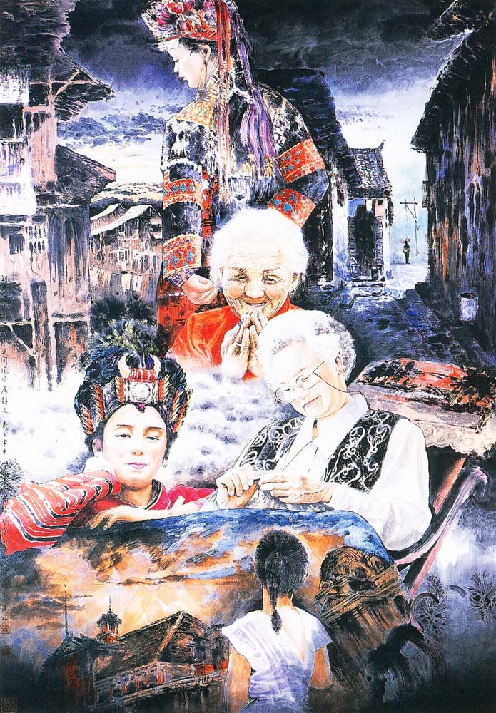 第五屆玉山美術獎-水墨類入選林雲虎（南投你好 ）