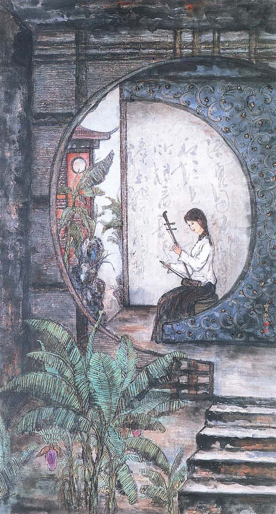 第五屆玉山美術獎-水墨類入選黃寶賢（夏日閒居 ）