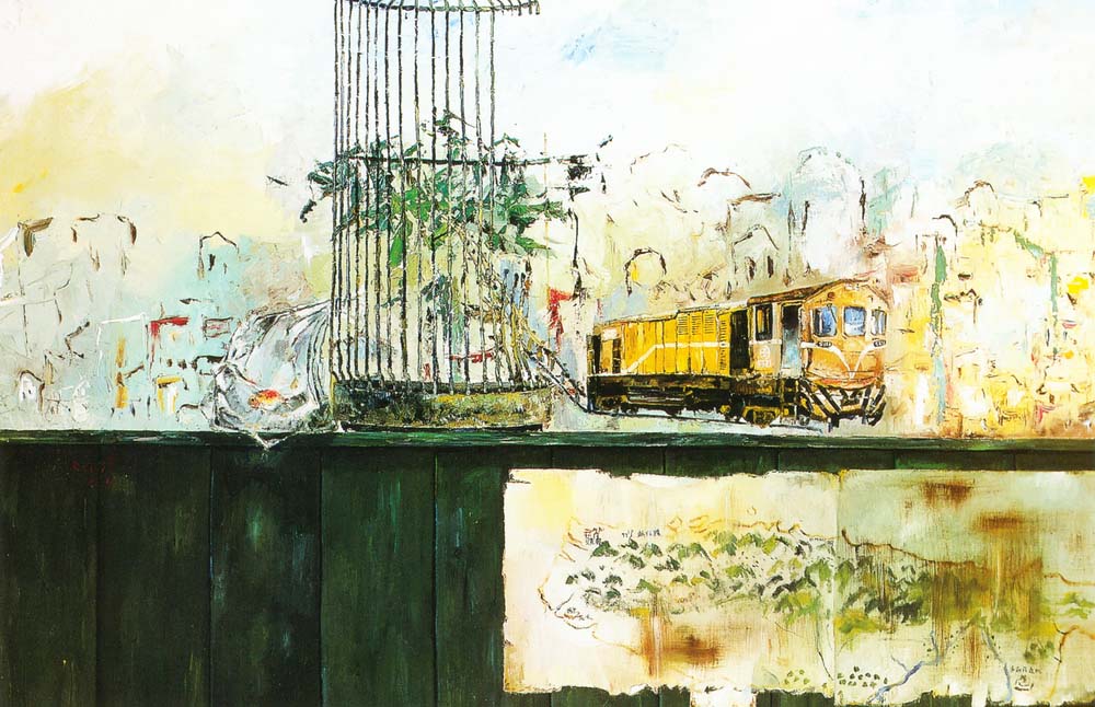 油畫類入選蔡宜君「謎樣的火車」