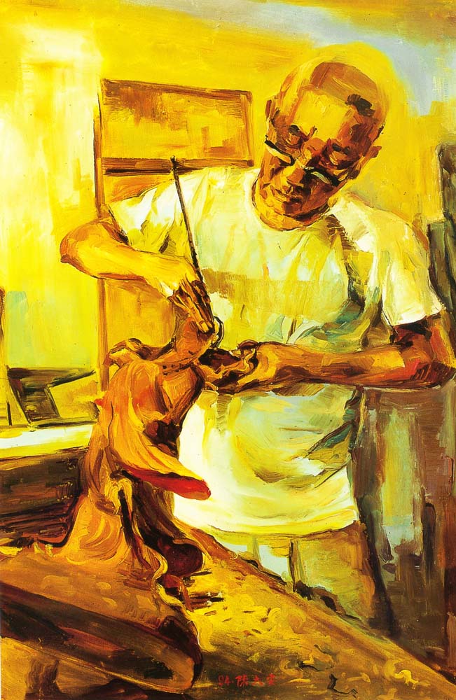 油畫類入選陳大安「專注」