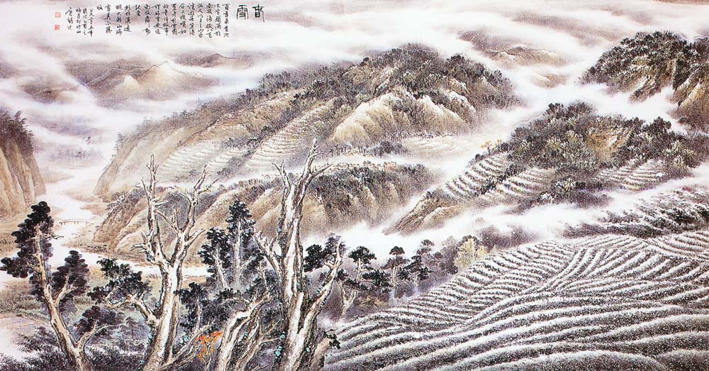 水墨類入選唐龍財(春雪)