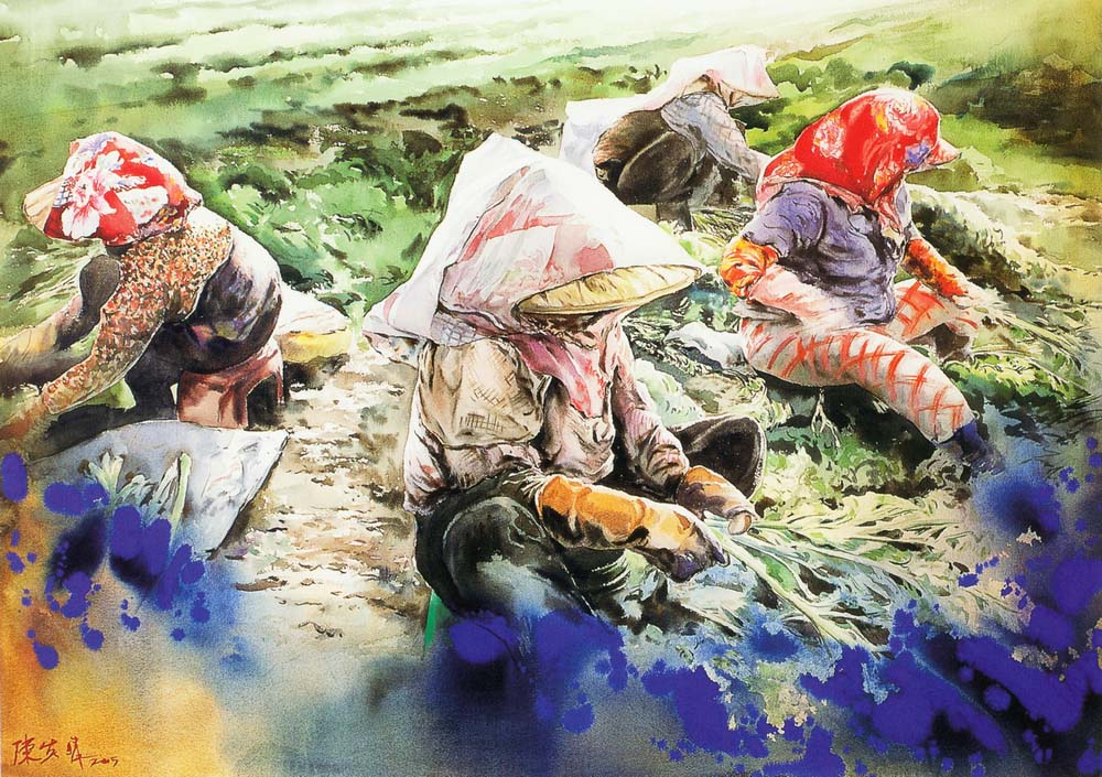 水彩類佳作陳崑晴(豐收)
