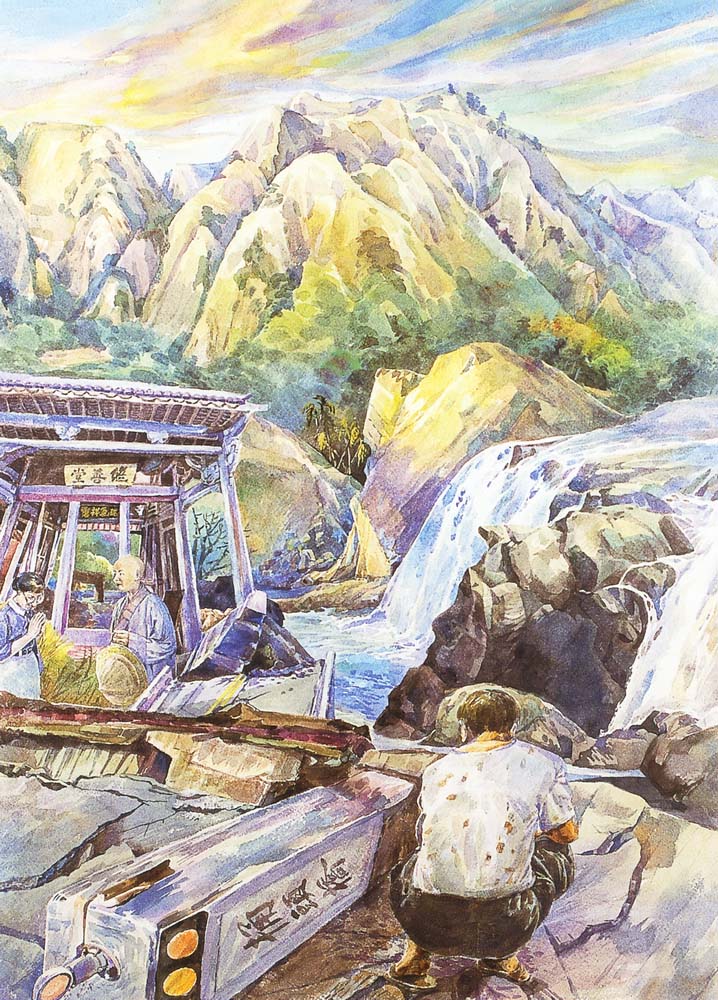 水彩類入選鐘翊甄(凝望破碎山河中的大愛)