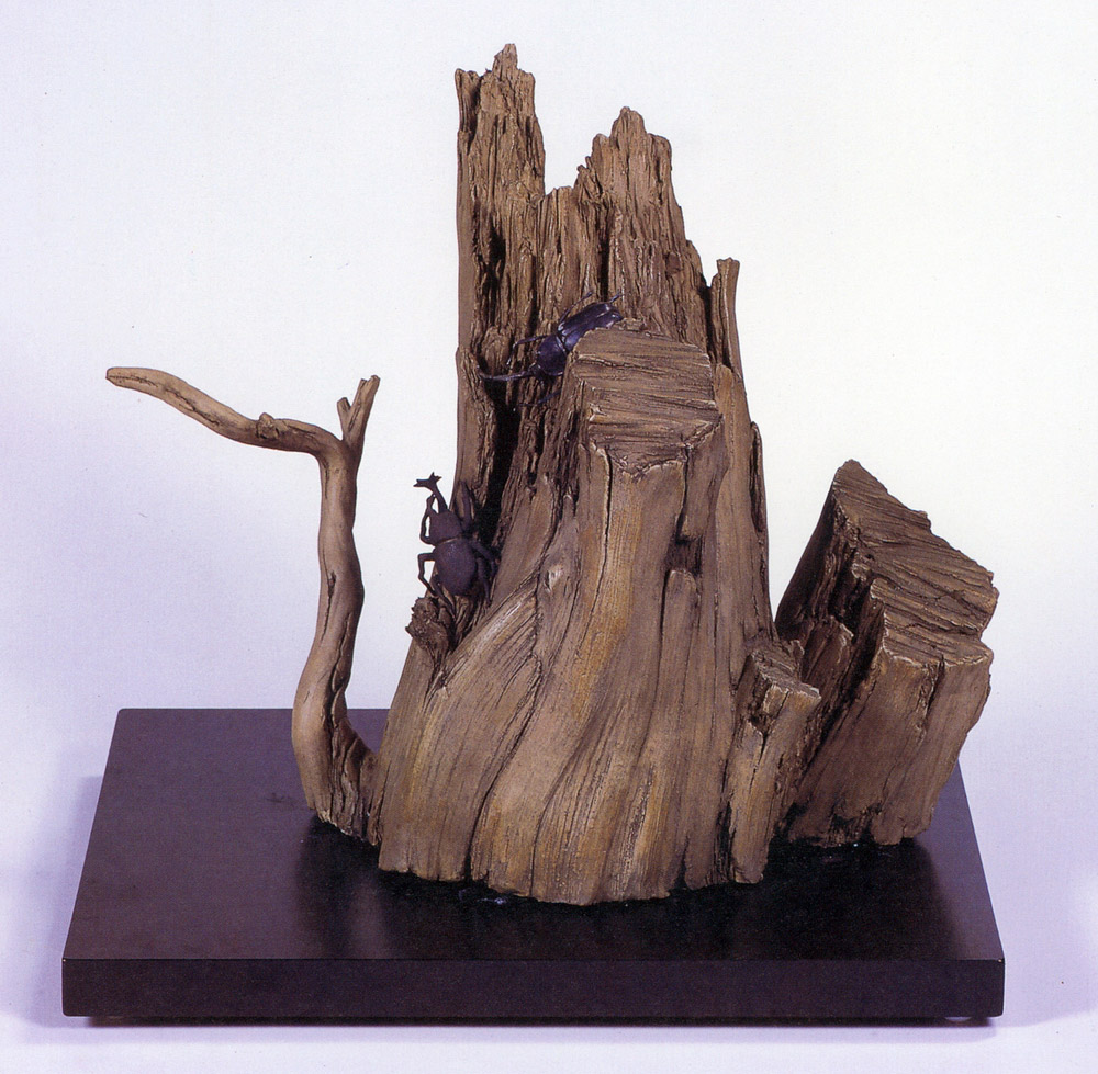 第八屆南投縣玉山美術獎陶藝類入選蘇明華作品（寒雪青松）