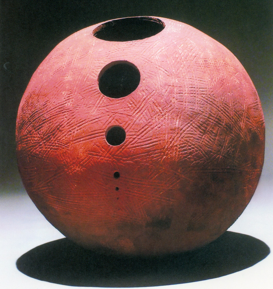 第八屆南投縣玉山美術獎陶藝類入選李宗達作品（思鄉病）