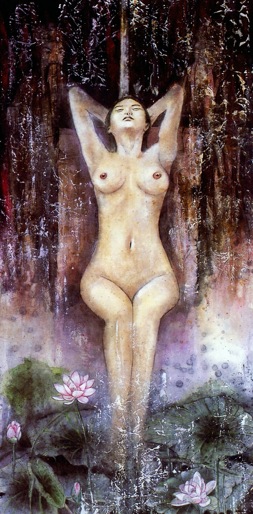 第八屆南投縣玉山美術獎水墨類入選-蕭明輝作品(蓮心)