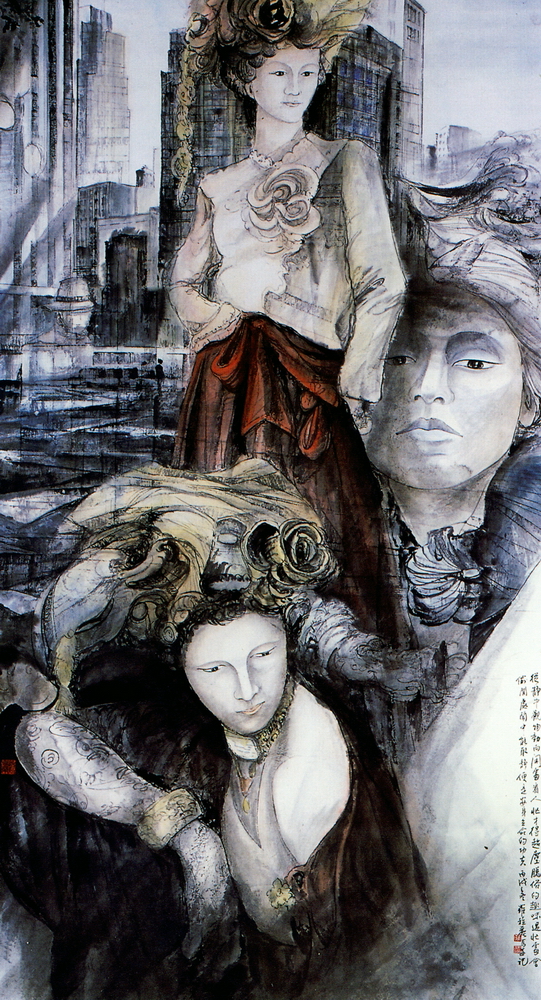 第八屆南投縣玉山美術獎水墨類入選-羅雅麗作品（動靜之間)