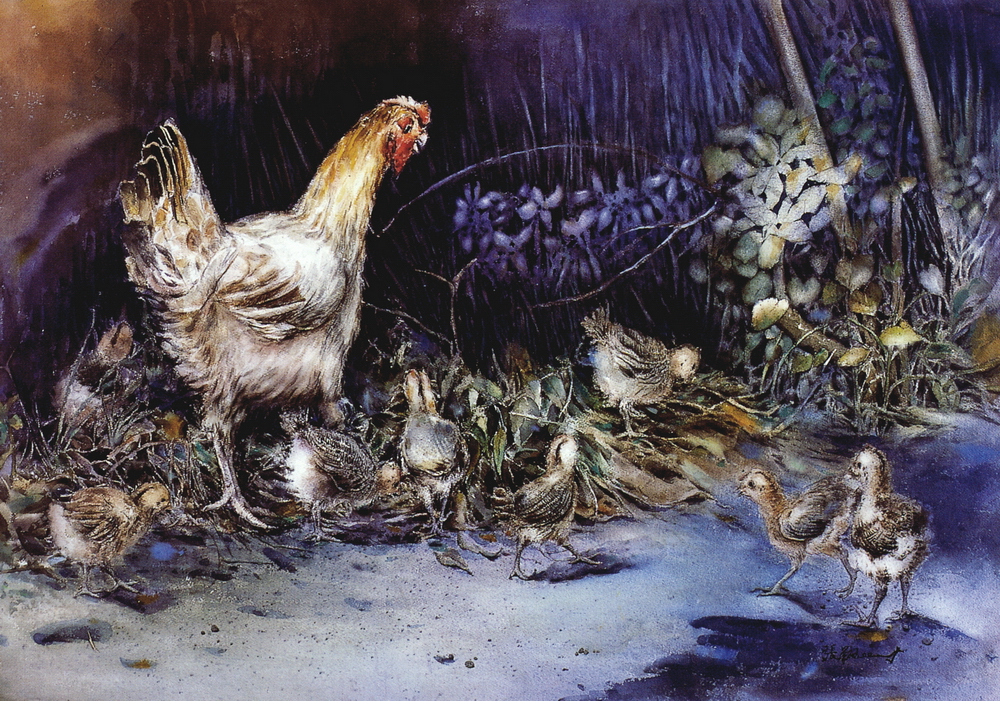 第八屆南投縣玉山美術獎水彩類入選-張翔作品(盼)