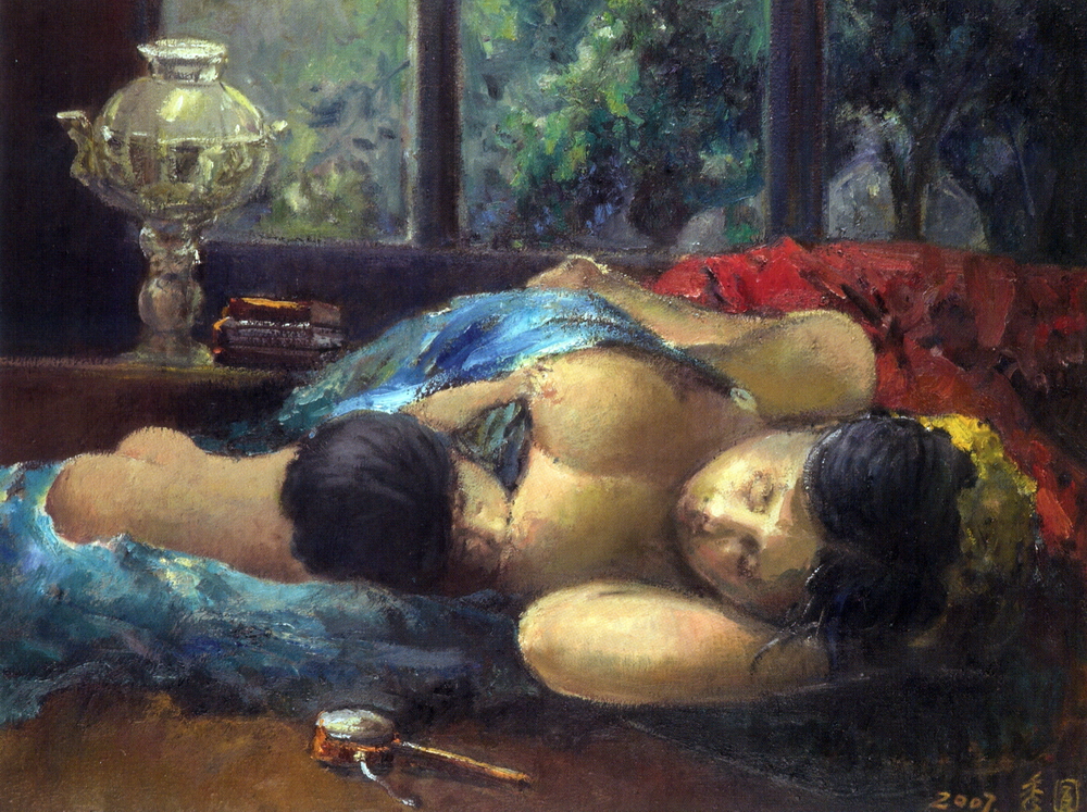 第九屆南投縣玉山美術獎油畫類入選-徐秀圓作品(幸福的滋味) 