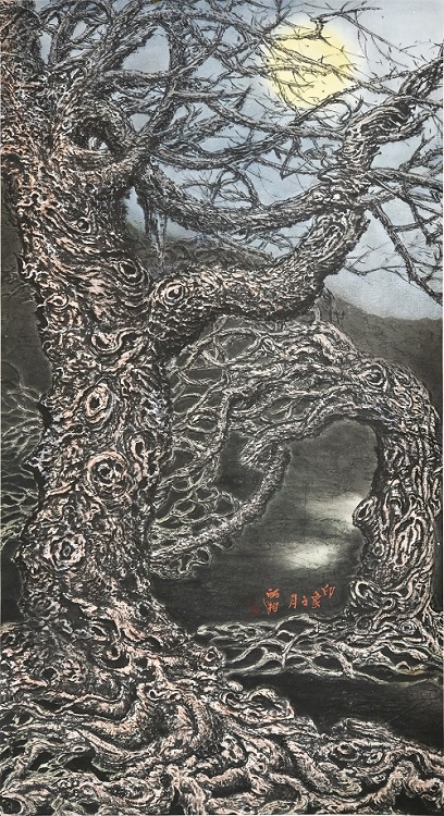 06李蔣麗湘《入選》‧  印象之月　138×75cm -1
