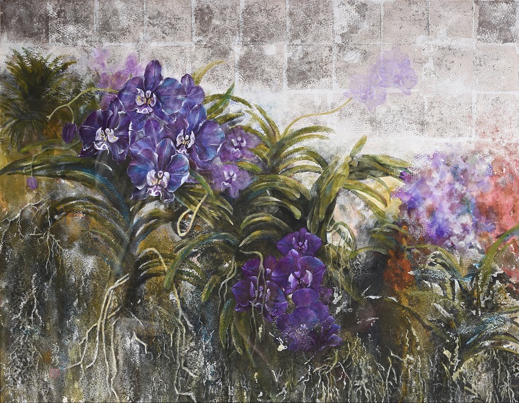08林菊珍《入選》‧  花之語　116.5×91cm-1