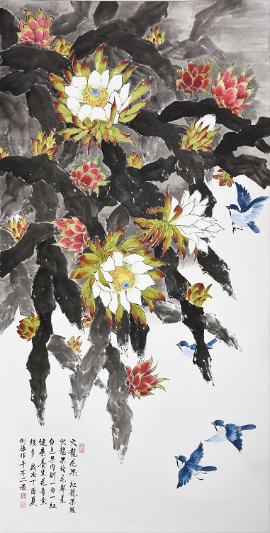 10黃俐臻《入選》‧  火龍花果　70×140cm-1