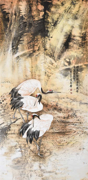 29陸素華《入選》‧  逍遙隨心　66×135cm-1