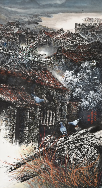 32張惠華《入選》‧  憶舊　180×89cm-1