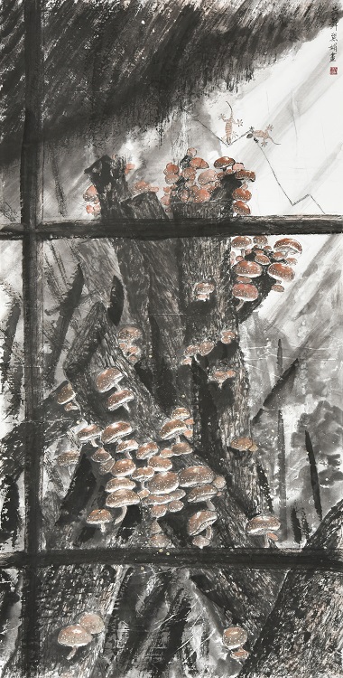 36黃麗娟《入選》‧  共舞　70×140cm-1