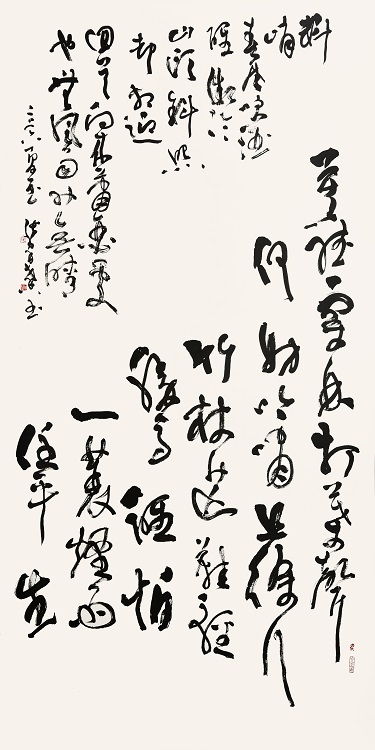 35張家馨《入選》‧  蘇軾定風波詞　180×90cm