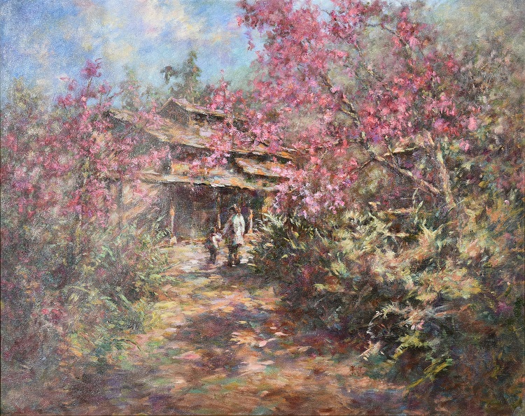 08黃素真《入選》‧  上學　91×72.5cm
