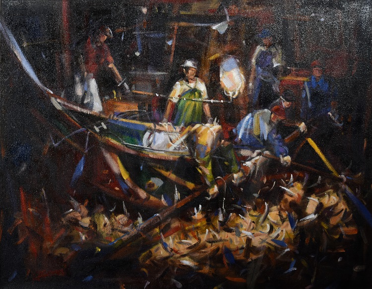 15許秀玟《入選》‧  戳力同心　116.5×91cm