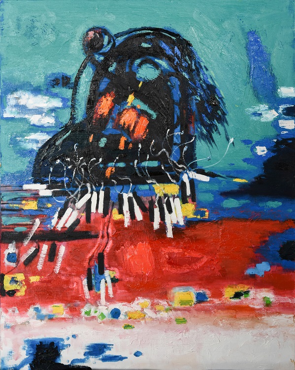 16蕭美鳳《入選》‧  飛躍的鋼琴　91×65cm