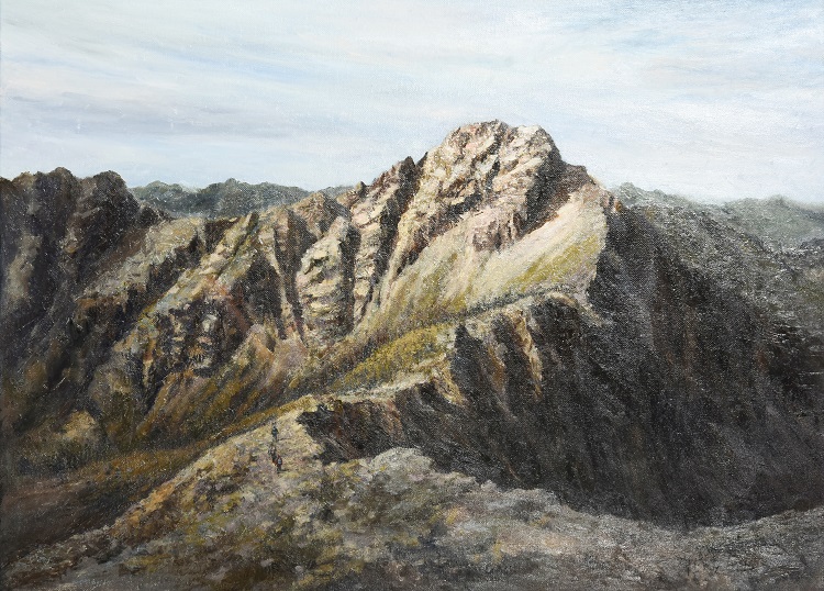 22許淑美《入選》‧  迎夏玉山　70×100cm