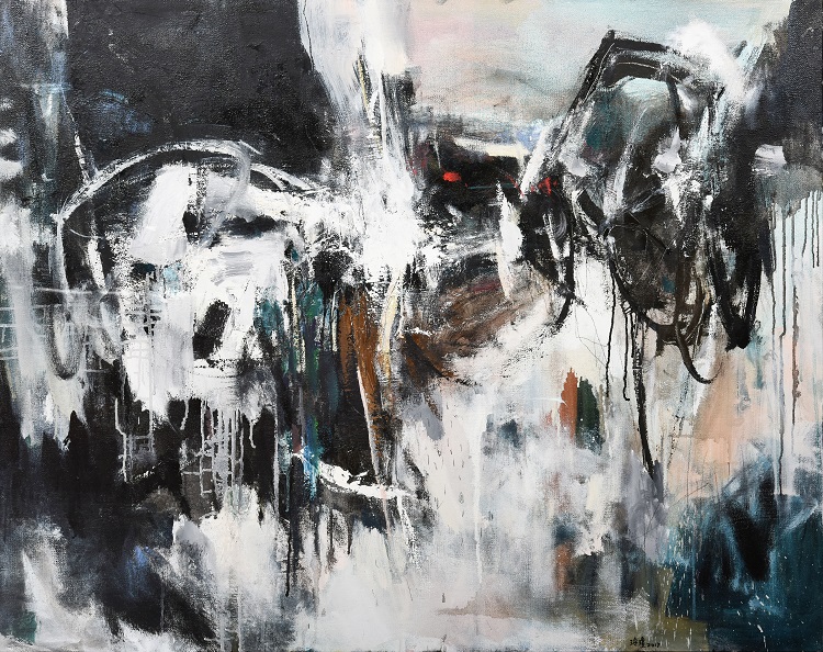 26邱玲瓊《入選》‧ 八千里路雲和月　116.5×91cm